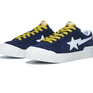 BAPE MAD STA Suede Low Top Navy Blue Sneakers