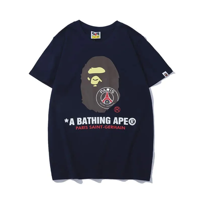 BAPE Navy Blue A Bathing Ape Graphic T-Shirt