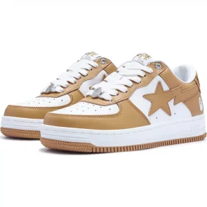 BAPE STA Low White Beige Sneakers