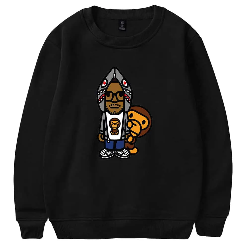 BAPE x Rapper Kid Cudi Black Sweatshirt