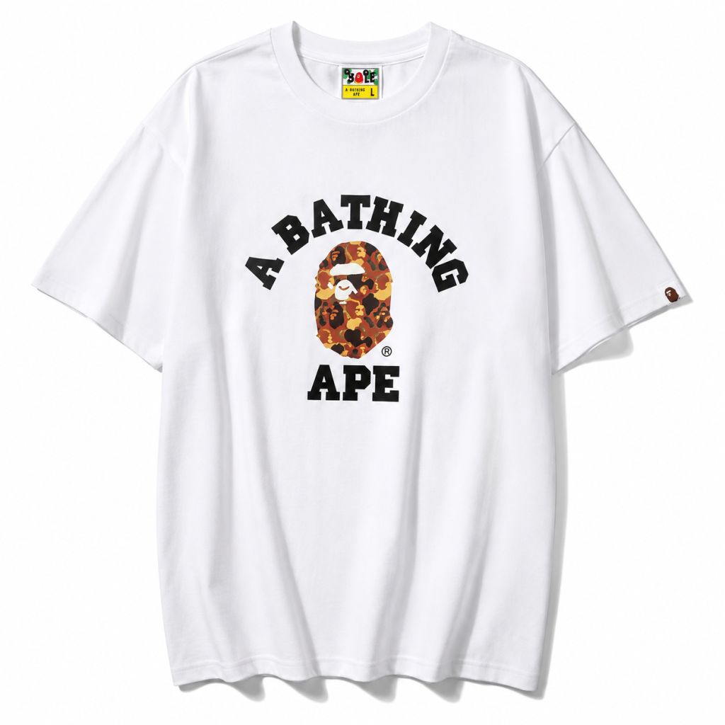 bape white a bathing ape shirt