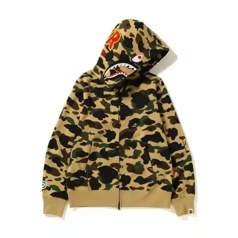 BAPE Camo PONR Shark Full Zip Classic Hoodie